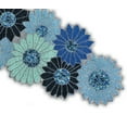 thumbnail image 4 of Handmade Beaded Table Runner, Blue Floral Table Runner, Spring Tableware 13X36 Inch, 4 of 9