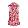 thumbnail image 6 of Yuyamidu Candy Canes Sleeveless Golf Shirts for Woman Size S Red Athletic Tennis Tank Shirts Christmas Quarter Zip Collared Golf Clothes Workout Tops, 6 of 8