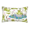 thumbnail image 1 of Balery Cartoon Frogs Funda de Cojín Estampada, Regalos para Mujeres, Regalos de Amor para Ella, Regalos para Novia o Esposa, Funda de Almohada-16"x24", 1 of 6