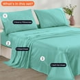 thumbnail image 2 of HNB Store RV Bunk Sheet Set 28X75" Cot Bed 1000 TC Egyptian Cotton Camper 4Pcs Sheets & Pillowcase 6" Deep pocket Aqua Green, 2 of 7