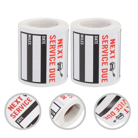 MLINS 2 Rolls Car Maintenance Labels Oil Change Stickers for Windshield Next Service Due Reminder Decals for All Vehicle Oil Changing Labels For Car Maintenance And Service Due Reminders