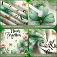 thumbnail image 4 of Floral Theme Memorial Banner Pink Butterfly Remembrance Display Green Flower Gold Star Sympathy Backdrop for Memorial Service Funeral Decoration Remembrance Ceremony, 4 of 9