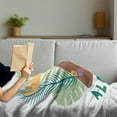 thumbnail image 3 of Saying Soft Flannel Fleece Throw Blanket, Happy Cartoon Design Flourish Moose on Exotic Leaves and Aloha Typography, Cozy Plush for Indoor and Outdoor Use, 70" x 90", Multicolor, by Ambesonne, 3 of 5