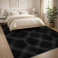 thumbnail image 3 of ODIKA 8'x10' Washable Area Rug Durable, Non-Slip Alfombras Sparse Geometric Motif Balanced Negative Para Habitacion for Living Room, Under Sectional, Family, 3 of 7