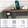 thumbnail image 2 of HOOBRO-Console Table with Power Socket, Narrow Entryway Table with Outlets and USB Ports, Skinny Sofa Table, Behind Couch Table, for Entrance, Hallway, Foyer, Corridor, Black walnut color BH12UXG01, 2 of 11