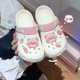 thumbnail image 2 of Zapatillas con forma de corazón para niña, con agujeros para la cabeza, de verano, para exteriores, con suela blanda de EVA, para playa, para mujer, 2 of 6