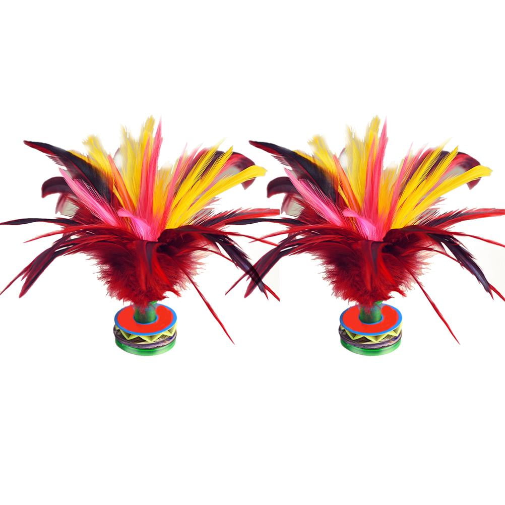 TureClos 2Pcs Kick Shuttlecock Colorful Chinese Jianzi Kicking