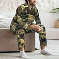 thumbnail image 7 of Kdxio Epic Dragon Skull Scene Men’s Pajama Set Pajamas For Men 2 Piece PJ Set with Men Pajama Pants and Long Sleeve T-Shirt Lounge Set-X-Large, 7 of 7