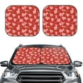 thumbnail image 6 of Lsque Rose Flowers 2 PCS Windshield Sun Shade | CarFoldable Window Covers | Car Accessories Reflect UV for Universal Cars SUV Truck | Medium, 6 of 7