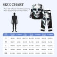 thumbnail image 4 of Susaid Watercolor Skull Print Men's Long Sleeve Pajama Set, Two-Piece Button-Down Loungewear PJs Set, Comfortable Sleepwear for Relaxation-X-Large, 4 of 7