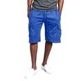 thumbnail image 3 of TQWQT Cargo Shorts for Men Bermuda Shorts Drawstring Elastic Waist Sweatshorts Athletic Workout Gym Sweatshorts with 5 Pockets Royal Blue L, 3 of 9