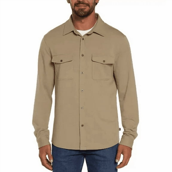 WP Weatherproof® Men's Brown (Petrified Oak)  2 Pack Short Sleeve Henley