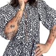 thumbnail image 1 of Womens Tops Leopard Print Hollow Out Shirts Causal Short Sleeve Lace Up Tops, 1 of 5