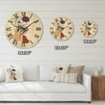 thumbnail image 4 of Designart 'Minimalist Shapes With Ancient Flower I' Modern Wood Wall Clock, 4 of 5