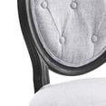 thumbnail image 5 of Modway Arise Vintage French Upholstered Fabric Dining Side Chair in Black Light Gray, 5 of 7