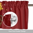 thumbnail image 6 of Red Sunshine Sunflower Kitchen Curtain Valances for Windows Farmhouse Short Curtains, Pastoral Bees Farmhouse Floral Rod Pocket Valance Curtain for Bedroom Cafe Living Room 60"x18", 6 of 8