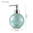 thumbnail image 3 of WHOLE HOUSEWARES | Glass Mosaic Hand Soap Dispenser for Bathroom | Lotion Bottle for Kitchen, Bathroom with Chrome Plated Plastic Pump |14 Ounce Set of 2 (Turquoise), 3 of 6