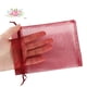 thumbnail image 3 of Bolsas de regalo de organza, paquete HRX, rojo burdeos, 13 x 18 cm, 100 unidades, 3 of 7