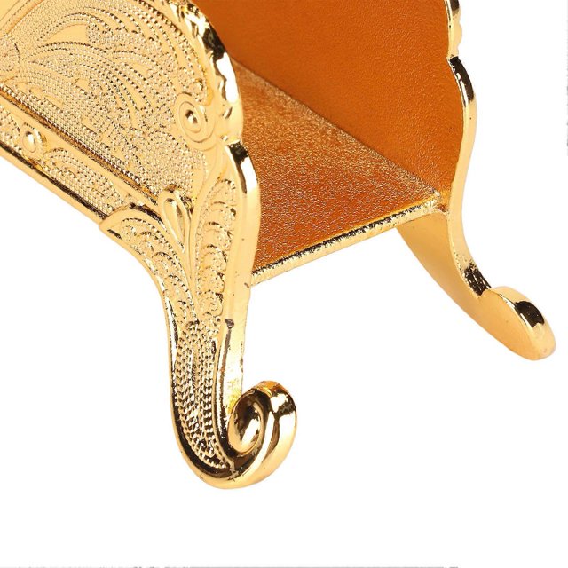 Napkin Holder Classical Metal Peacock Embossed European Style Table Tissue Holder Tabletop Freestanding Tissue Dispenser Gold