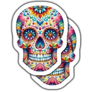 Colorful Sugar Skull Stickers, Day Of The Dead Sticker, Dia De Los Muertoskindle Sticker, Stickers For Tablet, College Gift, Scrapbook Stickers, Gratitude Stickers, Quote Stickers