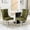 Olive Green, variant on Stainless Steel Legs / Dining Room Ambiance / Soft Velvet Material