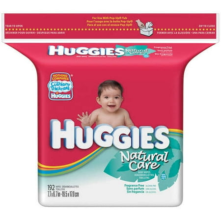 Huggies Natural Care Wipes 192ct Unscent
