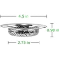 thumbnail image 5 of Ustris 4 Pack Sink Drain Strainer, Stainless Steel Kitchen Sink Strainer Drain Plug Filter Strainer with Large Wide Rim 4.5" for Kitchen (4.5 inch 4 Pack), 5 of 7