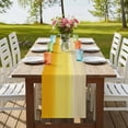 thumbnail image 4 of Table Runners 70 Inches Long Dress Scarves, Yellow Ombre Farmhouse Coffee/Dining/Kitchen Table Decor, Holiday Table Runner, Modern Abstract Art Abstract 13x70 Inch, 4 of 9