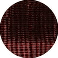 thumbnail image 1 of Ahgly Company Machine Washable Indoor Round Abstract Red Modern Area Rugs, 3' Round, 1 of 4
