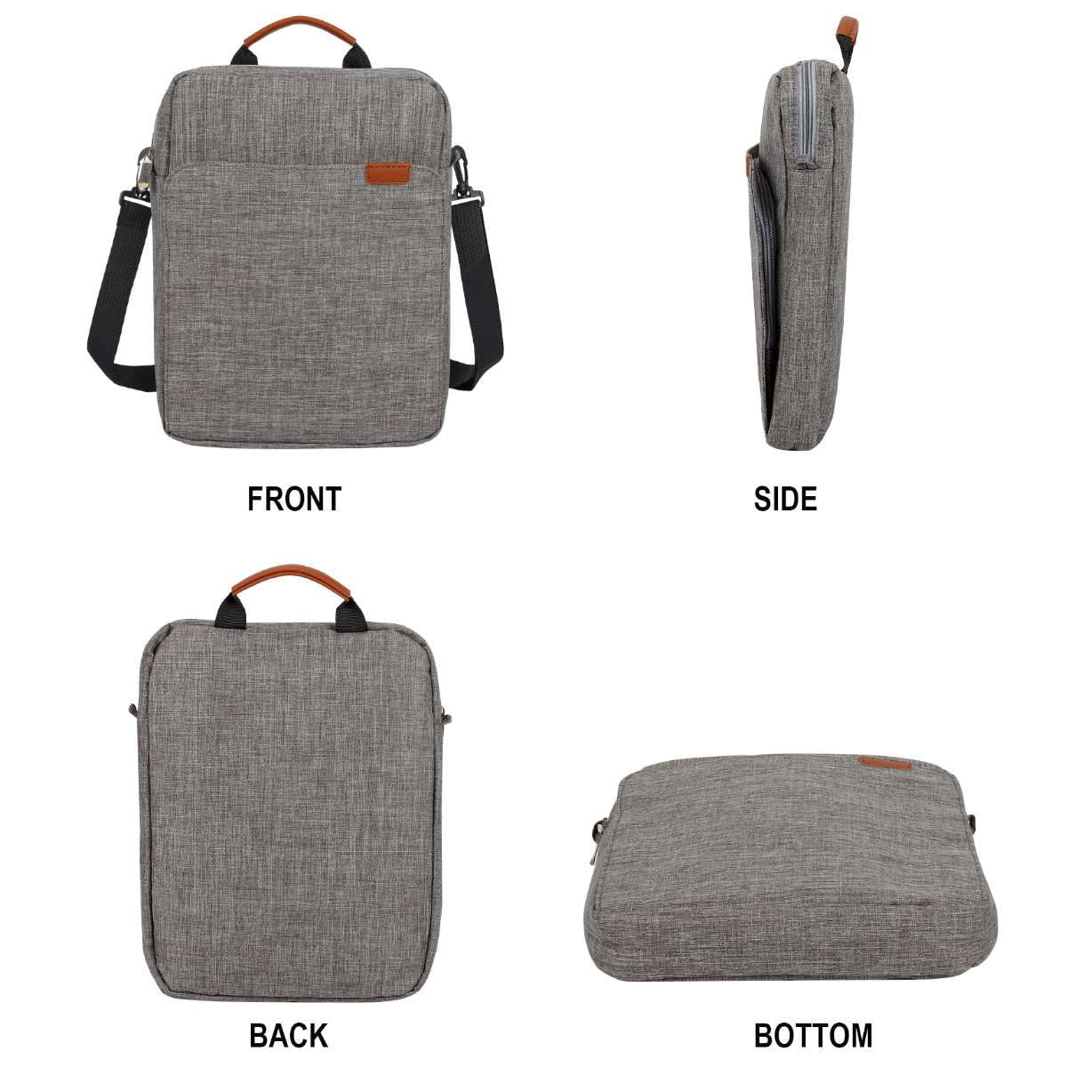 Deago Slim Laptop Bag 13 Inch,Laptop Sleeve with Strap,Laptop Case,Laptop Shoulder Bag,Computer Bag,Tablet Bag Men Women (Gray)