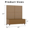 thumbnail image 5 of MAYEERTY 47.2"×47.2"×15.7" Brown Iron Planter Box with Trellis - Louvered Classic Look, Blends with Nature, 5 of 6