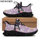 thumbnail image 1 of Zapatos con diseño de cartero/mensajero de dibujos animados para mujer, zapatillas de running geniales, de malla ligera, planos con cordones de lujo para mujer, 1 of 6