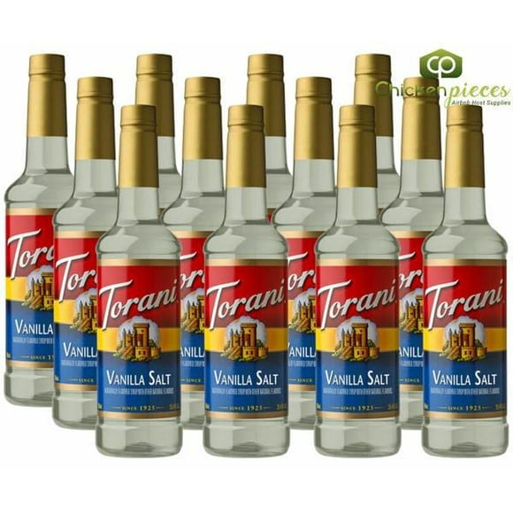 Torani Vanilla Salt Flavoring Syrup – Premium Sea Salt & Madagascar-Style Vanilla Base, 750 mL (25.36 oz) Shatter-Resistant Plastic Bottle