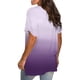 thumbnail image 5 of Fiudx Liquidación de Ofertas Flash Blusa con Estampado Degradado a La Moda para Mujer, Camisetas Holgadas de Manga Corta con Cuello En V, 5 of 7