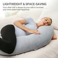 thumbnail image 6 of Momcozy J Shaped Pregnancy Pillows for Side Sleeping, Maternity Body Pillows for Pregnancy with Jersey Cover, Gray, 6 of 11