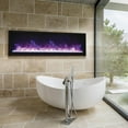 thumbnail image 2 of Smart 60″ Extra Slim Indoor or Outdoor Electric Built-In only Electric Fireplace with black steel surround, 2 of 6
