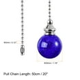 thumbnail image 2 of Uxcell Ceiling Fan Pull Chain Light Lighting Accessories Extension Ice Cracked Crystal Ball Pendant Blue, 2 of 6