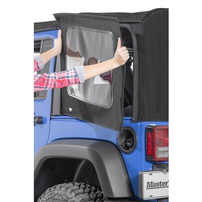 MasterTop 15201924 Premium Replacement Soft Top Fabric Only Black MasterTwill for 2010-2018 Jeep Wrangler JK 4-Door