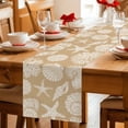thumbnail image 5 of Beige Starfish Coastal Table Runner 70 Inches, Shell Coral Summer Beach Nautical Ocean Bed Runner Dresser Scarves Tabletop for Indoor Outdoor Parties/Ceremony/Banquet, 13" x 70", 5 of 9