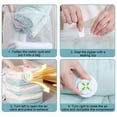 thumbnail image 5 of Thickened 3D Vacuum Compression Bags - 31.5in Reusable Plastic Storage Bags for Clothes/Quilts, No-Pump Home/Dormitory Organizer (Clear)​, 5 of 6