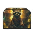 thumbnail image 2 of Honeii Tree Meditating Raccoon Print 4 slice Toaster Cover, Two Slice Toaster Dust-proof Cover For Kitchen Small Appliance and Fingerprint Protection, 2 of 7