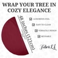 thumbnail image 4 of FabricLA Burgundy Faux Fur Tree Skirt Cut - 48-Inches with Rounded Edges (No Backing) for Christmas, 4 of 8