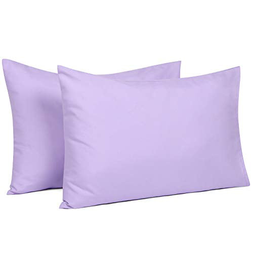 100% Silky Soft Microfiber TILLYOU Toddler Travel Pillowcases Set of 2 14x20- Fits Pillows Sized 12x16 Pale Gray & Lt Pink 13x18 or 14x19 Envelope Closure Machine Washable Kids Pillow Cases 