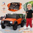 thumbnail image 3 of Qaba Land Rover Licensed Kids Ride on RC Car, 12V Toddler Ride on Toy Jeep Truck,  Gift for Boys & Girls, Orange, 3 of 10