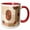 Red/White, variant on 3drose, Abstract Art Shapes in Browns, Orange and Cream Colors., 11oz Mug