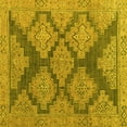 thumbnail image 1 of Ahgly Company Indoor Square Abstract Yellow Modern Area Rugs, 5' Square, 1 of 4