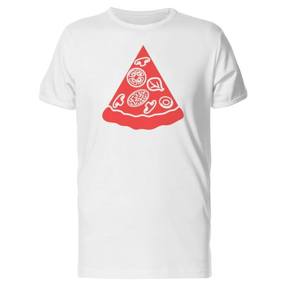 Red Silhouette Of A Pizza Slice Tee Men's -Image by Shutterstock