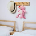 thumbnail image 3 of Coat Rack Wall Mounted,16" Hole to Hole,Coat Hanger Wall Mount with 5 Hooks for Hanging Coats,Hook Rack Peg Rail for Hats,Jacket,Clothes,Towels,Natural, 3 of 4