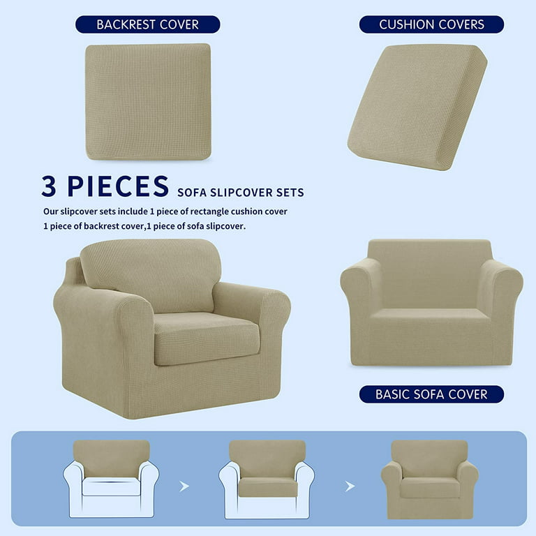 Subrtex Sofa Slipcover Sets 7 Pieces Stretch Couch Cover Backrest