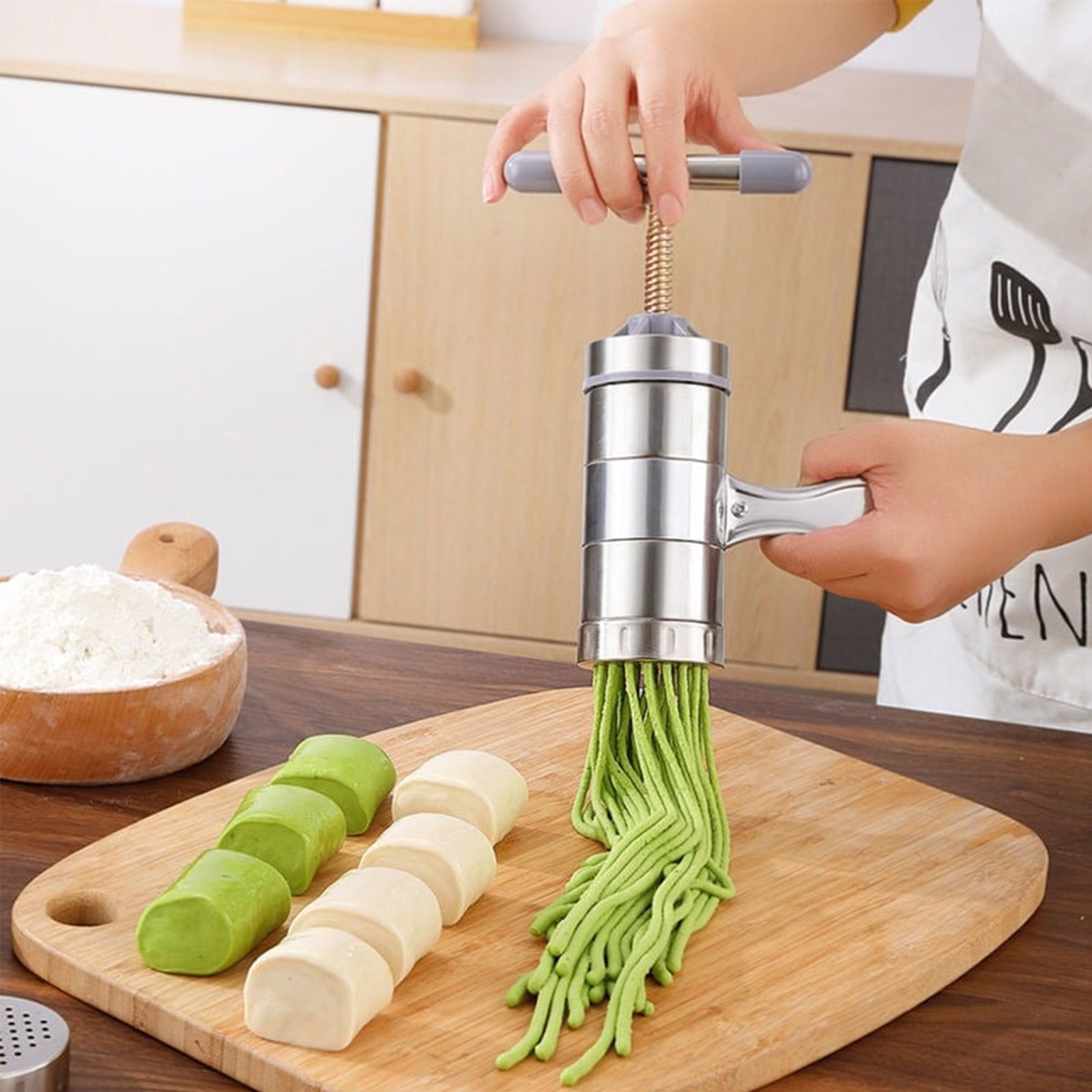 Manual Noodle Cutter Stainless Steel Roller Noodle Maker Fast Food Noodles  Dough Rolling Machine Pasta Tools Gadgets For Kitchen